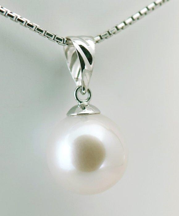 Zonder Minimumprijs - Hanger - 18 karaat Witgoud Parel -, Handtassen en Accessoires, Antieke sieraden