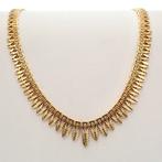 Gouden dames collier; Vintage | 46 cm (vintage ketting), Ophalen of Verzenden