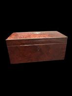 Theekistje / doosje (2) - Messing, Hout - theedozen