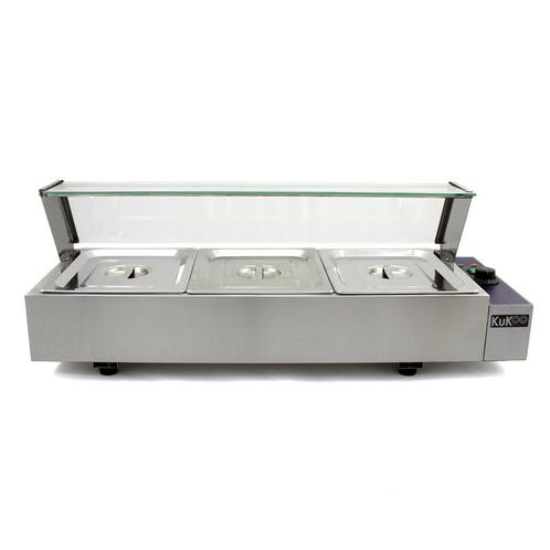 KuKoo 3 Chafing Dish Au Bain Marie Warmhoud Schalen, Articles professionnels, Horeca | Autre, Envoi