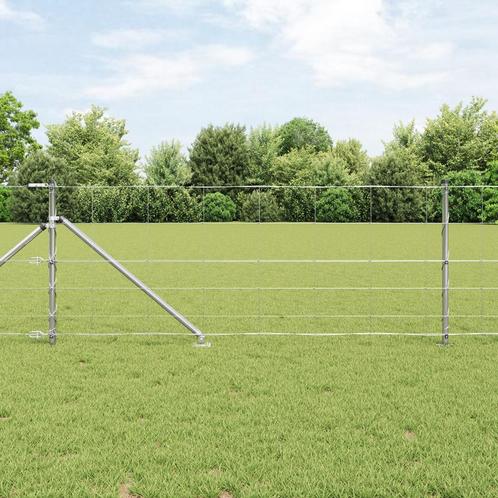 vidaXL Veldhek 0,8 x 25 m Gegalvaniseerd Staal, Tuin en Terras, Tuinhekken en Hekwerk, Nieuw, Verzenden