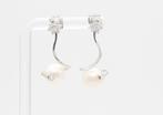 Boucles doreilles - 18 carats Or blanc Perle - Diamant, Nieuw
