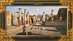 Giuseppe Laezza (1835-1905) - Scorcio di Pompei col Vesuvio