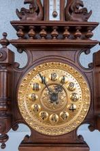 Wandklok - Hout, Messing - 1960-1970, Antiek en Kunst, Antiek | Klokken