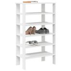 vidaXL Schoenenrek 61x32x105 cm bewerkt hout wit, Verzenden, Nieuw