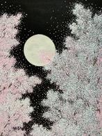 Oboro  (Hazy) - Cherry blossom an full moon - Teruhide, Antiek en Kunst