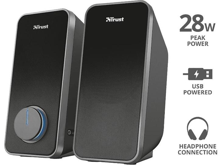 Trust -  - Arys 2.0 Speakerset  - Zwart, Audio, Tv en Foto, Luidsprekerboxen, Nieuw, Overige merken, 60 tot 120 watt, Verzenden