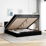 vidaXL Ottoman bed met matras 160x200cm stof zwart, Verzenden, Nieuw