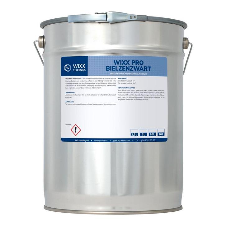 Wixx PRO Bielzenzwart Zwart 5L, Doe-het-zelf en Bouw, Verf, Beits en Lak, Zwart, Nieuw, Verzenden