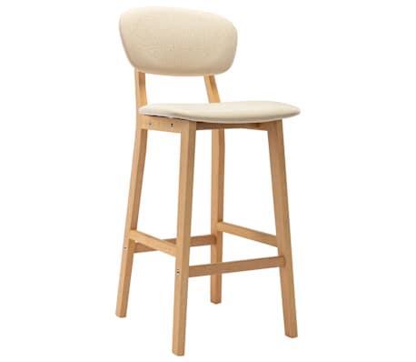 2 Barkrukken stof creme | Tweede Kansje | OP = OP, Huis en Inrichting, Barkrukken, 90 cm of meer, Met voetsteun, 2 krukken, Nieuw