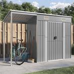 vidaXL Tuinschuur met verlengd dak 277x107x181 cm staal, Verzenden, Nieuw