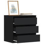 vidaXL Ladekast 60x41x58 cm bewerkt hout zwart, Verzenden, Nieuw