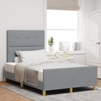 vidaXL Bed Frame Lichtgrijs 120x190 cm Stof, Verzenden, Nieuw