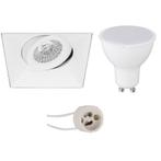 Pragmi Nivas Pro 4W LED Spot Set - Kantelbare Vierkante Inbo, Verzenden, Nieuw