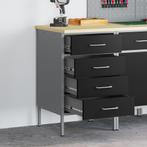 vidaXL Werkbank Zwart 50x55x85 cm Staal, Verzenden, Nieuw
