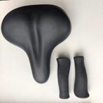 Luxe zadel + handvatten set zwart (handvatten tijdelijk, Fietsen en Brommers, Fietsonderdelen, Verzenden, Nieuw