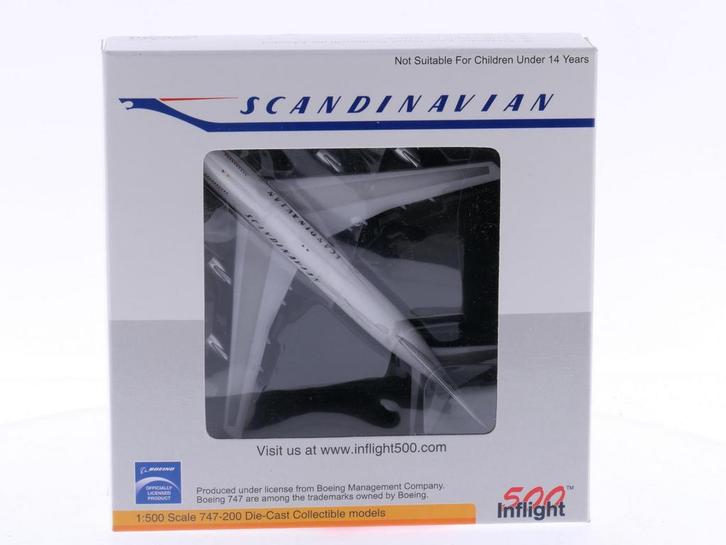 Schaal 1:500 Inflight 500 - 355 4048 Scandinavian Boeing..., Hobby en Vrije tijd, Modelbouw | Vliegtuigen en Helikopters, Gebruikt