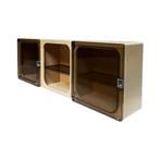 Wandrek - Plastic, Acryl - Drie modulaire vintage