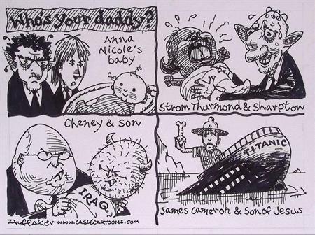 Pentekening Amerika - Wie is je vader (lijst optie), Antiek en Kunst, Kunst | Tekeningen en Fotografie, Verzenden