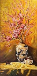 Ngoc Thi Oanh (1975) - Le Vase au Dragon 90 X 60  Livraison
