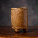 Pre Colombian Céramique sculptée Vase cylindrique maya pour