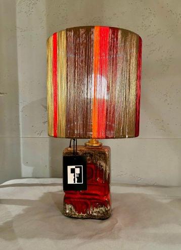 VEB Strehla - Lampe de table - 1300 - Céramique, Coton -