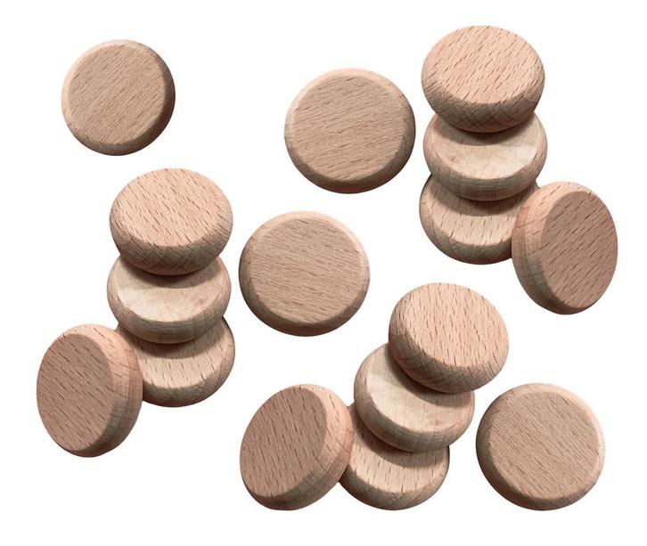 Set van 100 houten schijven (afgeronde hoeken, dia: 2.5 cm,, Doe-het-zelf en Bouw, Gereedschap | Overige machines, Nieuw, Verzenden