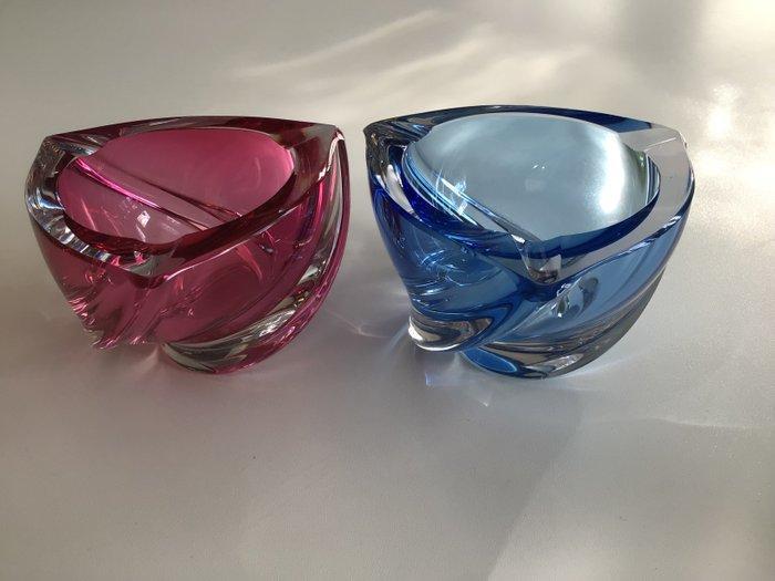 Val Saint Lambert - René Delvenne - Cendrier (2) - Cristal, Antiek en Kunst, Antiek | Glaswerk en Kristal