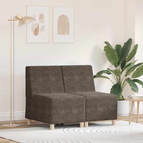 vidaXL Sofa Stoel met kussen 2 pcs Donkergrijs 55 cm Faux, Huis en Inrichting, Zetels | Zetels, Nieuw, Verzenden