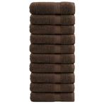 vidaXL Badhanddoeken SOLUND 10 st 600 g/m² 100x150 cm bruin, Huis en Inrichting, Badkamer | Badtextiel en Accessoires, Verzenden