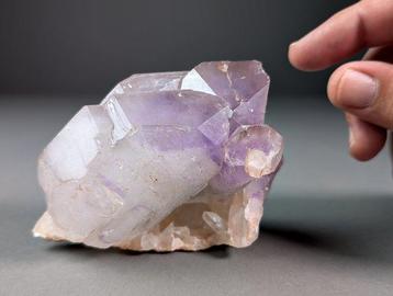Quartz avec revêtement daméthyste – formation de cluster, Collections, Minéraux & Fossiles