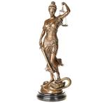 Figuur - Bronzefigur Justitia - Brons, Marmer, Antiek en Kunst