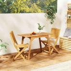 vidaXL 3-delige Balkonset massief acaciahout, Tuin en Terras, Verzenden, Nieuw