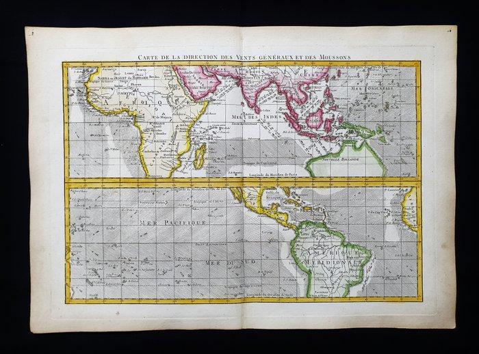 World map - Aardse wereldkaart / Atlantische Oceaan / Grote, Boeken, Atlassen en Landkaarten