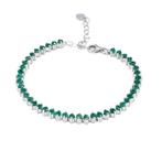 Zonder Minimumprijs - Armband Verguld Smaragd - 18K goud, Nieuw