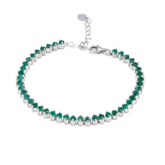 Zonder Minimumprijs - Armband Verguld Smaragd - 18K goud, Handtassen en Accessoires, Armbanden