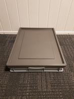 Kunststof bak 800x600x120mm grijs met oplegdeksel, Ophalen of Verzenden, Nieuw