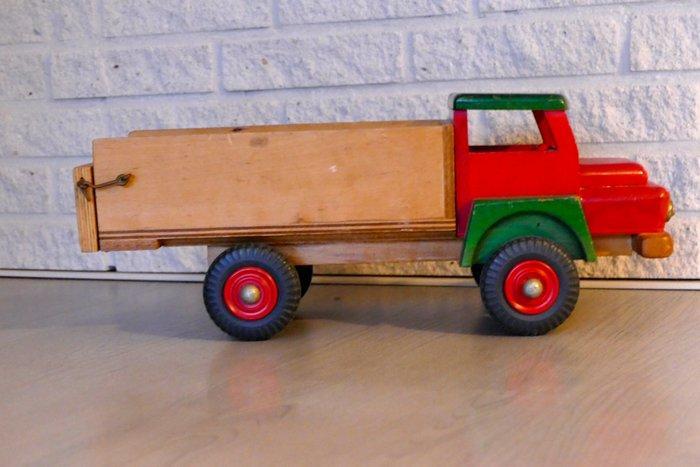 Kipplaster - Model vrachtwagen - Vintage Wooden Toy Dump, Antiek en Kunst, Antiek | Speelgoed
