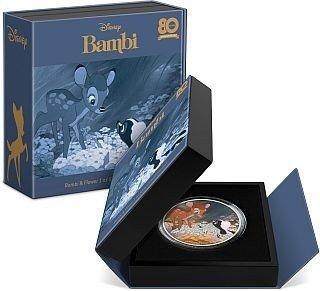 Niue. 2 Dollars 2022 80 Jahre Bambi - Bambi & Blume, 1 Oz, Postzegels en Munten, Munten | Europa | Niet-Euromunten