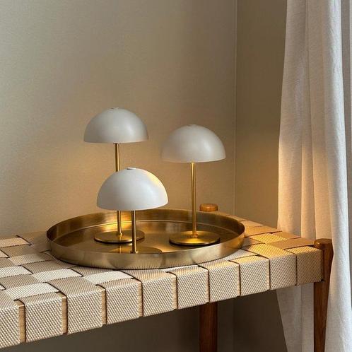 Dyberg Larsen - Tafellamp (3) - Samen 3 stuks LED - Crème, Antiek en Kunst, Antiek | Verlichting