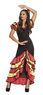 Spaanse Jurk Flamenco Rood Geel, Kleding | Dames, Verzenden, Nieuw