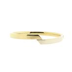 Bicolor gouden slavenarmband; Maat M, Ophalen of Verzenden