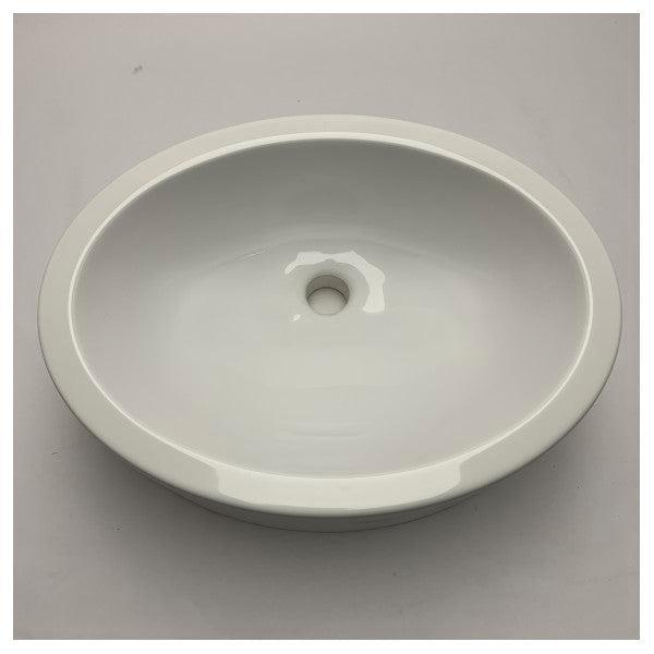 Bieden: Marine Marble Resin Oval Sink - Durable Nautical Ba, Doe-het-zelf en Bouw, Sanitair, Ophalen of Verzenden