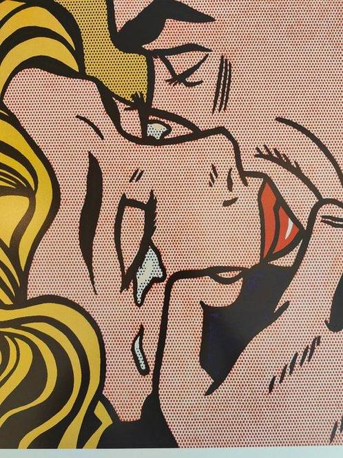 Roy Lichtenstein (after) - Kiss V / Art Pop 1964, Antiek en Kunst, Kunst | Designobjecten