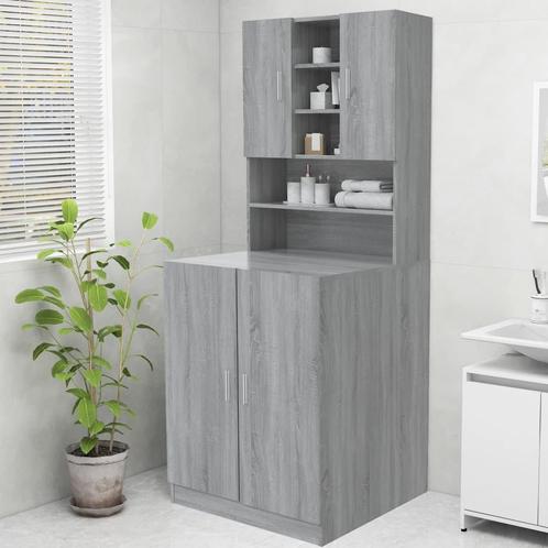 vidaXL Wasmachinekast 70,5x25,5x90 cm grijs sonoma, Elektronische apparatuur, Wasmachines, Nieuw, Verzenden