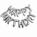 Zilveren Happy Birthday Ballonnen Set 35cm, Hobby en Vrije tijd, Nieuw, Verzenden