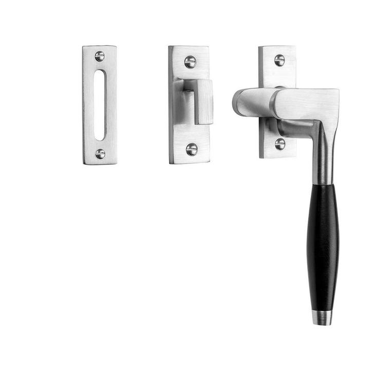 Raamsluiting Klassiek ventilatiestand mat nikkel rechts, Doe-het-zelf en Bouw, Hang- en Sluitwerk, Schuif of Grendel, Nieuw, Koper of Messing