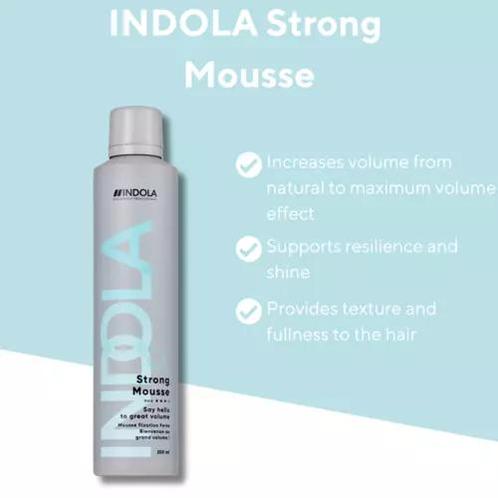 Indola Strong Mousse (Schuim), Handtassen en Accessoires, Uiterlijk | Haarverzorging, Nieuw, Verzenden