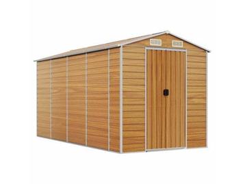 Veiling - VidaXL metalen tuinschuur hout 385x191x198cm beschikbaar voor biedingen
