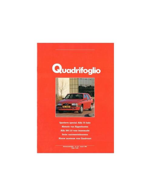 1991 ALFA ROMEO QUADRIFOGLIO MAGAZINE 33 NEDERLANDS, Boeken, Auto's | Folders en Tijdschriften, Ophalen of Verzenden